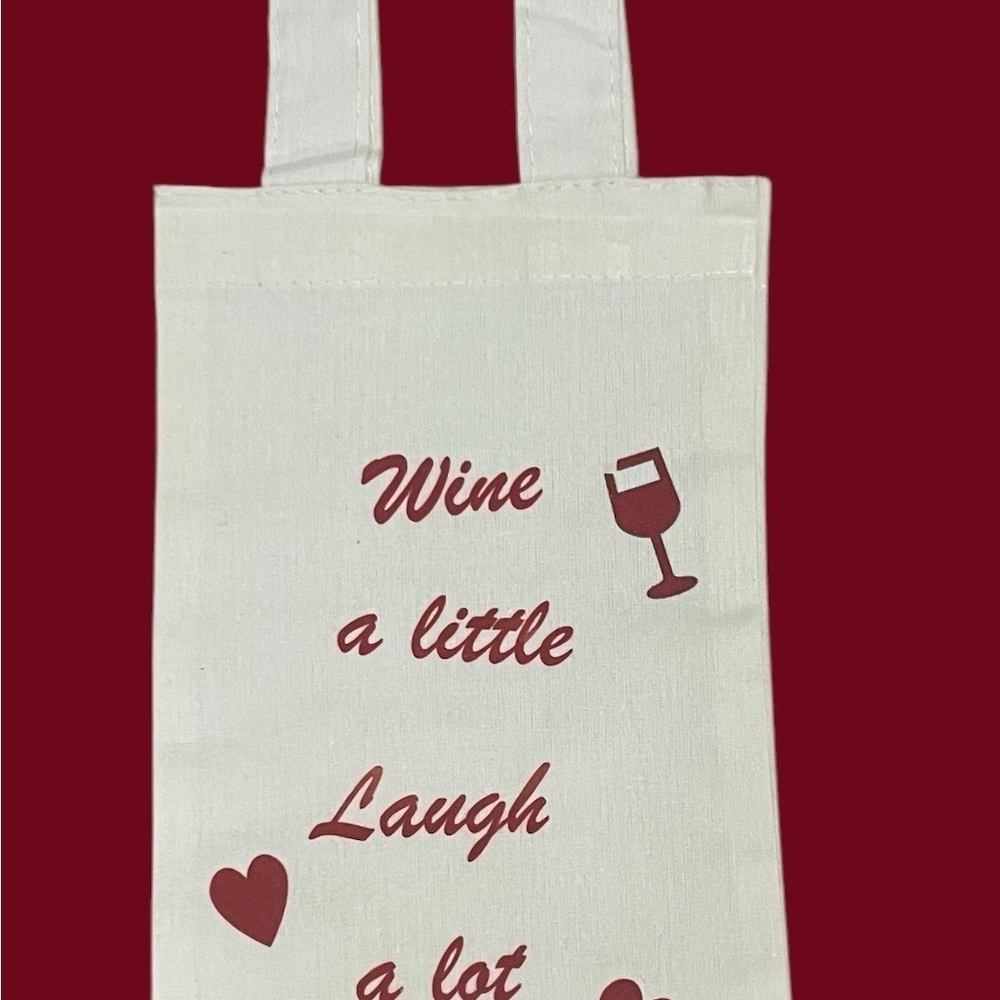 HAND CRAFTED WINE GIFT BAG HOLDS 750ML BOTTLE.  BUNDLE 2 FOR $25